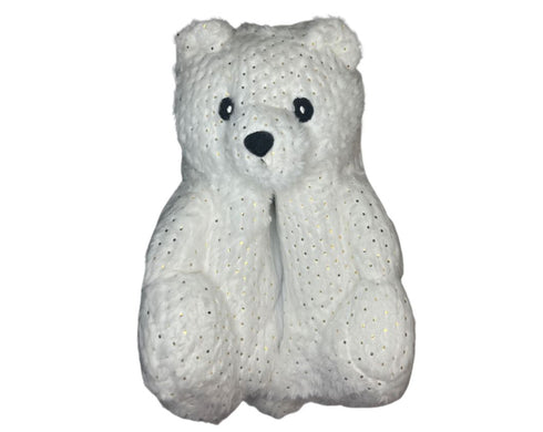 White & Gold Dots Teddy Slippers - CaribeHeart Teddy